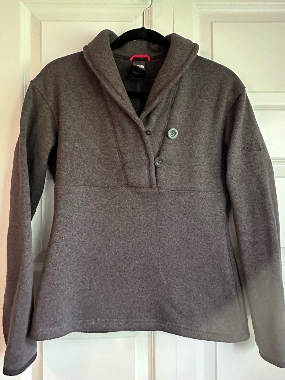 The North Face Women's Gray Cowl Neck Fleece Pullover